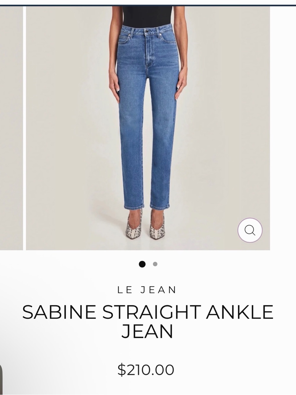 Le Jean Sabine Straight Ankle Jeans — Medium Blue